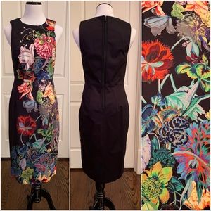 Anthropologie Leifsdottir Floral Sheath Dress, EUC